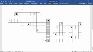 Cómo crear un crucigrama  ejemplo 1 [upl. by Aset]
