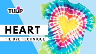 How to Tie Dye Heart Shape Pattern with Tulip [upl. by Niattirb445]