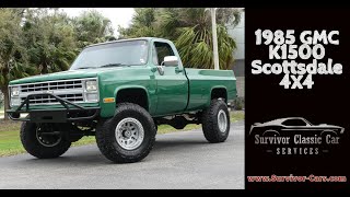 1985 GMC 1500 K1500 Scottsdale 4x4 350 V8 4 Speed [upl. by Yelsiap]