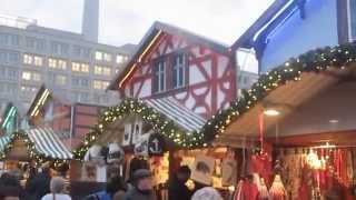 Weihnachtsmarkt Berlin Alexanderplatz 2014 Germany [upl. by Yrekcaz]