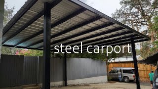 Steel Carport Build [upl. by Nuawtna839]