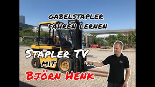 Stapler TV  Gabelstapler fahren lernen  Bedienung  Björn Henk [upl. by Elem274]