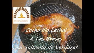 Cochinillo lechal al carbón en barbacoa  RDGrillmaster [upl. by Renfred]