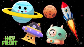 Sensory Baby Space Adventure Colorful Rocket and PlanetsBaby Sensory Space Dancing Videos [upl. by Hilde]