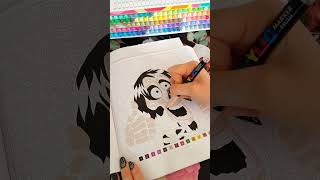 Test des marqueurs acryliques Guangna coloriageadulte acrylicmarkers [upl. by Shum]