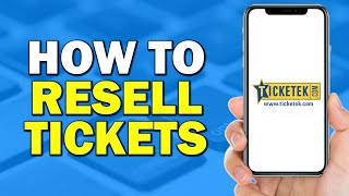 How To Resell Tickets On Ticketek Quick Tutorial [upl. by Coleen221]