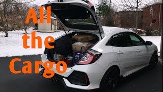 2017 Civic hatch Sport  hows the cargo room [upl. by Dlopoel310]