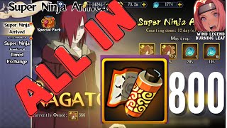 ALL IN GACHA NAGATO 6 STARS TOTALLY SPEND 160K INGOT  WIND LEGEND  BURNING LEAF [upl. by Hannasus756]