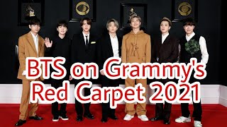 BTS on Grammy Red Carpet 2021 [upl. by Onabru621]