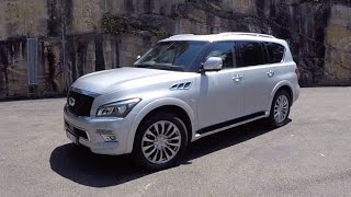 2015 Infiniti QX80 review POV onroad performance [upl. by Gorrian417]