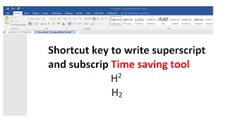 superscript and subscript in word [upl. by Sitoiyanap]