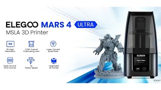 ELEGOO MARS 4 ULTRA 9K Mono MSLA 3D Printer with 7quot 9K LCD Up to 150mmh Printing Speed [upl. by Dollar]