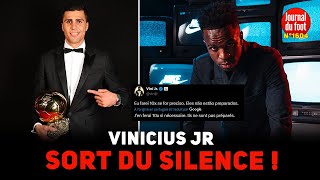 RODRI Ballon dOR  mauvais PERDANT le REAL BOYCOTTE la cérémonie VINICIUS sort du silence [upl. by Beeck116]