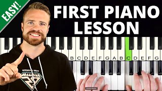 How to Play Piano Day 1  EASY First Lesson for Beginners [upl. by Hicks]