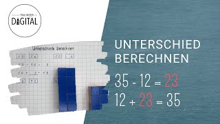 Unterschiede berechnen inkl Arbeitsblatt Mathe Klasse 2 [upl. by Eiryk]