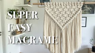 Super EASY MACRAME wall hanging ideal for beginners [upl. by Llerihs]