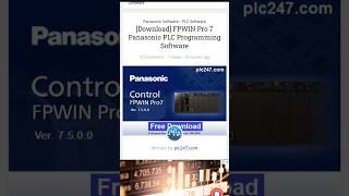 How To Download Panasonic PLC Software  Panasonic PLC Programming Software [upl. by Isla]