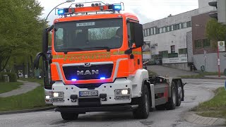 150 Tonnen Recyclingschrott in Brand Einsatzfahrten zum Großbrand auf Recyclinghof in Reinbek [upl. by Arutnev129]