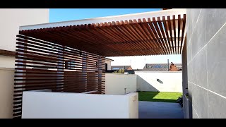 Pérgola metálica y madera [upl. by Aylad455]