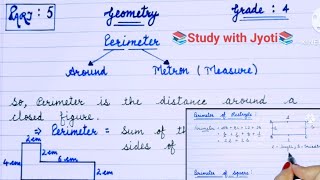 Perimeter of rectilinear figures class 4th  perimeter grade 4  perimeter of rectangle  square [upl. by Siuoleoj]