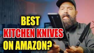 Best Kitchen Knives on Amazon Mosfiata Kitchen Knife Set [upl. by Ahsaei662]