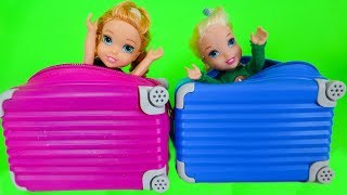 Elsa and Anna toddlers buy suitcases to go on holidays [upl. by Ayanaj400]