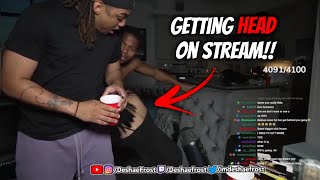 Streamer Caught Getting HEAD On Stream [upl. by Alolomo694]