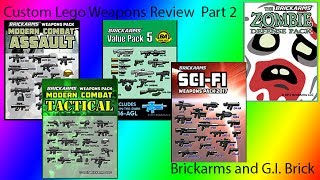 Custom Lego Weapons Review GI Brick Brickarms Weapons Part 2 [upl. by Edlyn]