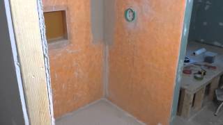 Schluter Shower Kit Waterproofing Membrane Installation Review  Bathroom Addition Project [upl. by Suryt]