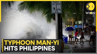 Typhoon ManYi Makes Landfall In Philippines Leaves Thousands Of People Homeless [upl. by Zak]