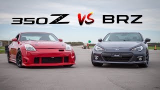 Nissan 350Z VS Subaru BRZ  Which is the BETTER Choice [upl. by Auqinimod]