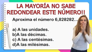 REDONDEAR a las UNIDADES DÉCIMAS CENTÉSIMAS REDONDEAR APROXIMAR matematika decima redondear [upl. by Rosalba]