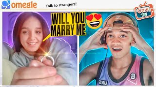 singing to strangers on ometv  she proposed 💍 😍🥰 [upl. by Anaul]