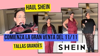 🎉Gran venta 1111 de SHEIN  Try on HAUL TALLAS GRANDES de SHEIN 🔥 [upl. by Nitsyrc954]