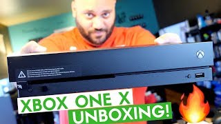 Xbox One X Unboxing amp Hands On [upl. by Enorahs]