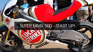 Suter MMX 500 Two Stroke Start Up in 4K  A modern 2 Stroke 500cc MotoGP  LWTMotocom [upl. by Atiluap]