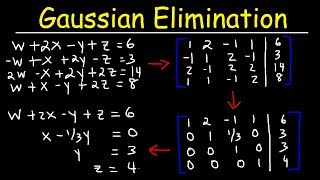 Gaussian Elimination With 4 Variables Using Elementary Row Operations With Matrices [upl. by Heidie879]