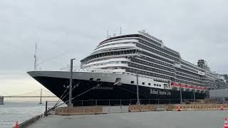 KONINGSDAM Cruise Ship November 22 2023 Wednesday Bow View From Pier 29 [upl. by Meyeroff110]