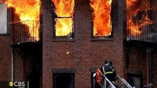 Two firefighters killed fighting Boston brownstone fire [upl. by Auoh]