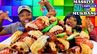 Massive 50 Lobster Tail Mukbang with ZaddyChunkChunk [upl. by Rossi]