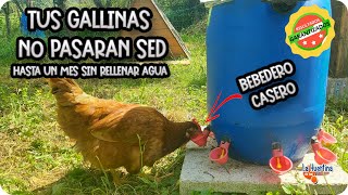 Bebedero Automático Para Gallinas Y Aves Casero  La Huertina De Toni [upl. by Roselia]