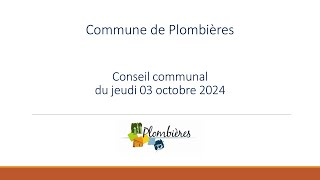 Conseil communal du jeudi 3 octobre 2024 [upl. by Berg]