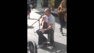 Dublin busker singing go on home British soldiers in dublin [upl. by Ydurt]