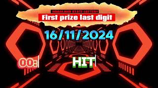 First Prize Last Digit 161124 Nagaland State Lottery Target Number Lottery Sambad Target [upl. by Aihsenyt377]