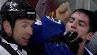 Alex Burrows Bites Patrice Bergeron [upl. by Suqram427]