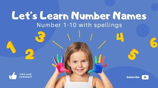 Learn Numbers with Spellings  Number Names  Number Names 110  numbername [upl. by Micki]