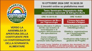 Bio e agroecologia Costituente quali obiettivi e come organizzarci 18102024 [upl. by Adamski]