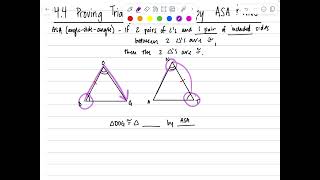 44 Proving Triangle Congruence by ASA and AAS [upl. by Talley268]