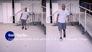 Gait cycle  Comparison with and without CBrace® amp Nexgear Tango  Ottobock [upl. by Akihsar]