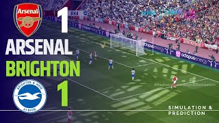 Arsenal 11 Brighton  Premier League 2425  SimulationRecreation eFootball [upl. by Seleta]